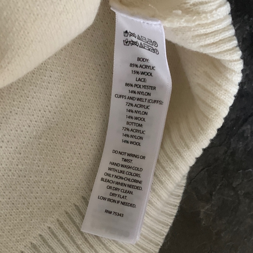 Amaryllis Ivory Floral Sleeve Sweater - Picture 6 of 6